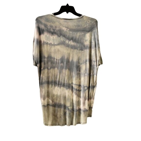 Women's Lularoe Custom Bleach Dye Over-size T-shirt Light Blue Size M - Picture 2 of 5